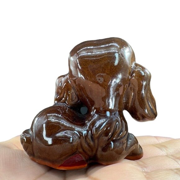 Vintage 1960s RedWare Pottery Ceramic Japan Dog Puppy Figurine Poodle Spaniel 2 - Picture 5 of 8